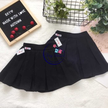 Chân váy học sinh xếp ly 2 mầu đen và xanh than size 5 -15